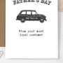Dad Taxi Funny Father's Day Card, thumbnail 2 of 4