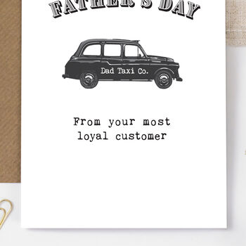 Dad Taxi Funny Father's Day Card, 2 of 4