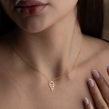 Sterling Silver Ice Cream Necklace, 7 of 10