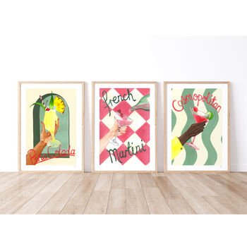 Vibrant Cocktail Wall Art Print Set, 9 of 12