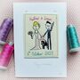 Personalised, Embroidered Wedding Card, thumbnail 9 of 12