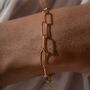 Alice Gold Paperclip Chain Bracelet, thumbnail 1 of 5