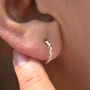 9ct Solid Gold Mini Twisted Hoop Earrings, thumbnail 2 of 5