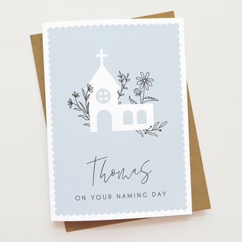 Floral Naming Day Card, 4 of 7