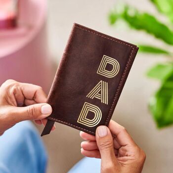 Dad Leather Passport Cover, 3 of 7