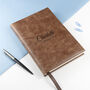 Personalised Natural Tan Leather Notebook, thumbnail 10 of 12