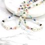 Multi Coloured Gemstone And Pearl Beaded Necklace, thumbnail 2 of 12