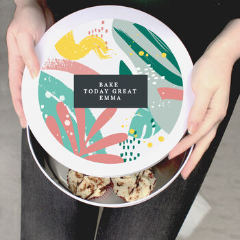 Personalised Abstract Design Cake Tin, 4 of 4