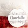 Personalised Grey Wreath Christmas Decoration Bauble, thumbnail 1 of 3