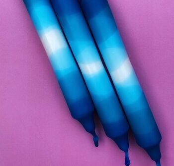 'Sapphire Wave' Dip Dye Candle Trio, 4 of 4