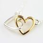Interlocking Perfect Pair Of Hearts Necklace, thumbnail 1 of 7