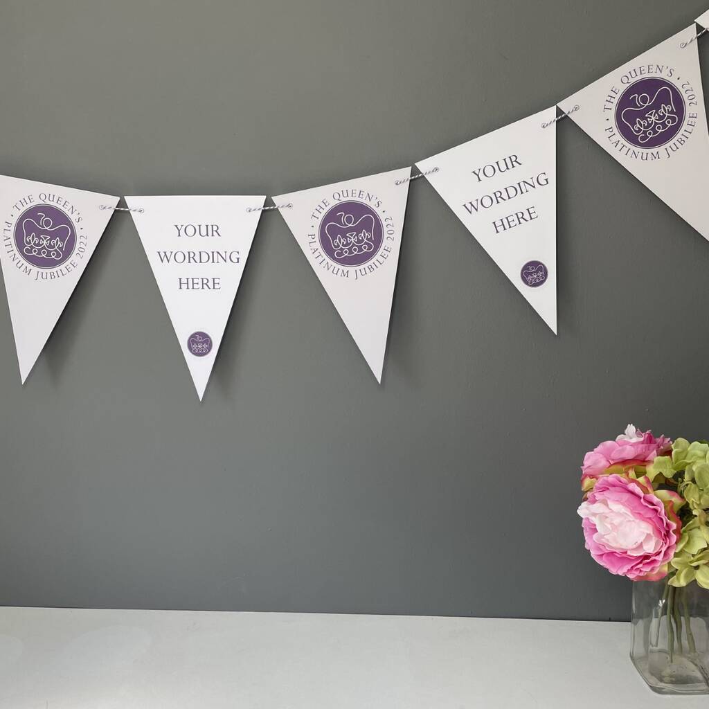 Personalised Queen's Platinum Jubilee Party Bunting, 1 of 5