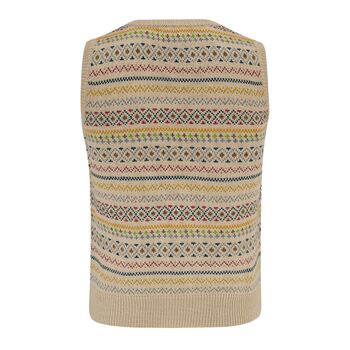 Men's Bloomsbury Fair Isle Slipover Vintage 1940s Style, 2 of 2