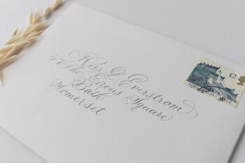 Handwritten Calligraphy Wedding Envelopes, 5 of 8
