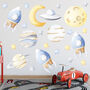 Space Rockets Planets And Stars Wall Sticker Set, thumbnail 3 of 5