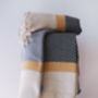 Handloomed Cotton Soft Throw Blanket, thumbnail 5 of 11