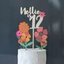 Personalised Cake Topper, Flowers, thumbnail 1 of 8