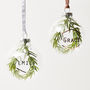 Wreath Personalised Glass Bauble, thumbnail 4 of 5