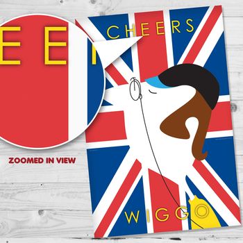 'Cheers Wiggo' Contemporary Cycling Print, 5 of 5
