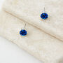 Sapphire Blue Swarovski Crystal Stud Earrings, thumbnail 1 of 5