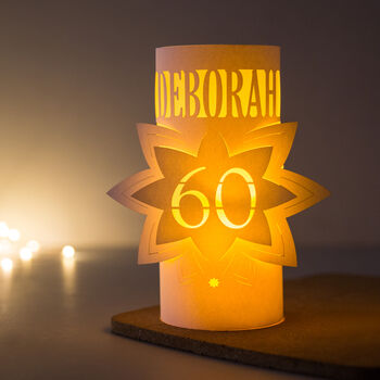 21st Personalised Birthday Star Lantern Centrepiece, 5 of 9