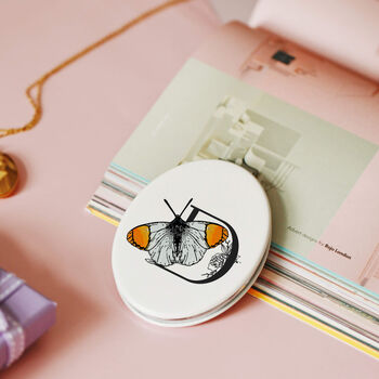 British Butterflies White Compact Mirror Gift, 7 of 12