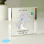 Personalised Tiny Tatty Teddy Christening Crystal Block, thumbnail 1 of 3