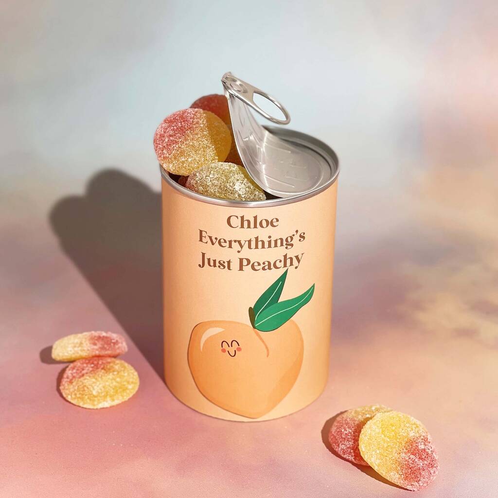 Personalised Peachy Sweet Tin For Friends, 1 of 3