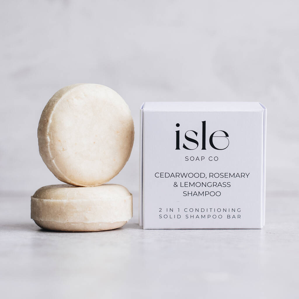 Cedarwood, Rosemary And Lemongrass Shampoo Bar By Isle Soap Co