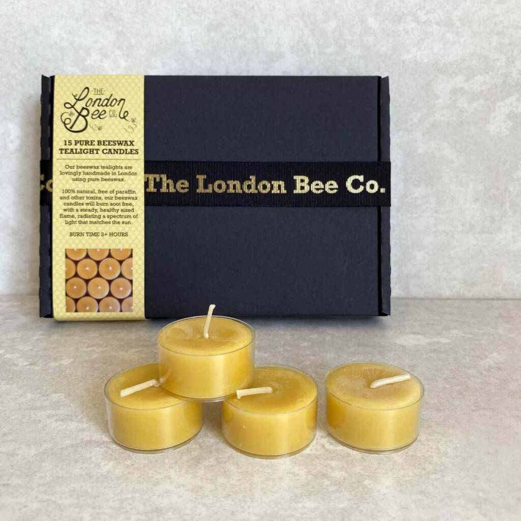 Beeswax Tea Light Candles Gift Box By Mysko Living