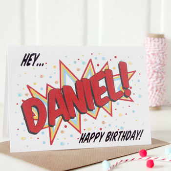Personalised Happy Birthday Card, Pop Art Style, 8 of 8