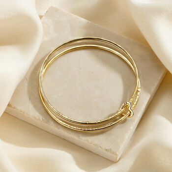 Personalised Double Bangle With Heart, 5 of 11