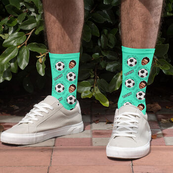 Personalised Lucky Football Photo Socks, 3 of 12