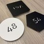 Monochrome Laser Cut Round House Number, thumbnail 6 of 11