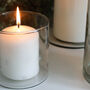 Etched Stars Glass Hurricane Candle Holder, thumbnail 4 of 5