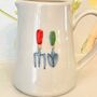 Ceramic Milk Jug With Embossed Gardeners Design, thumbnail 8 of 9