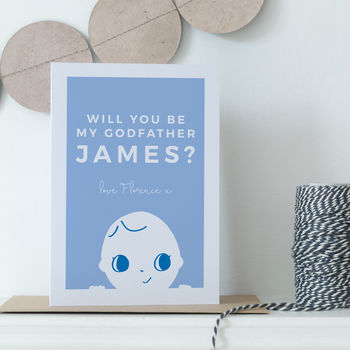 Personalised Will You Be My Godparent? Card, 2 of 6