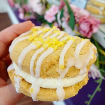 Vegan Lemon Cookie Sandwich – Zesty Lemon Buttercream, 3 of 6