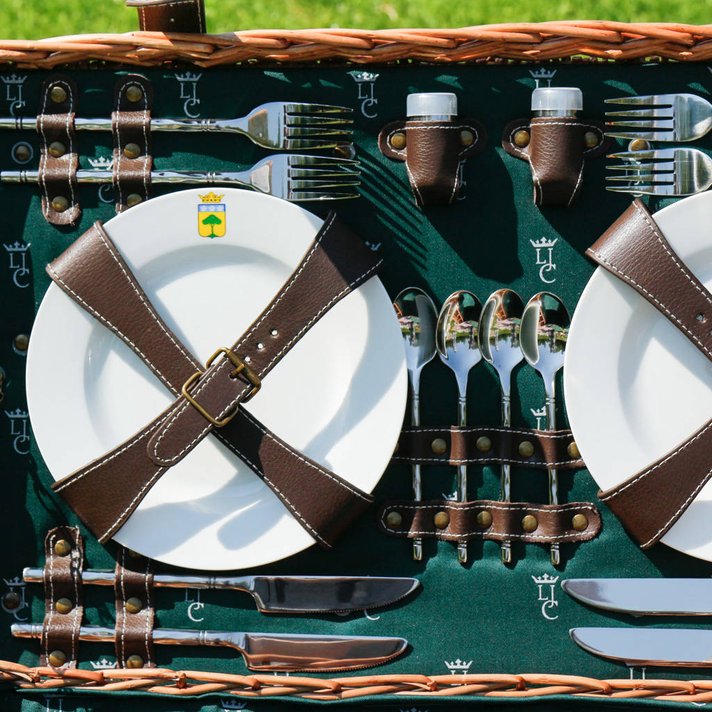 personalised luxury four person picnic basket by dibor