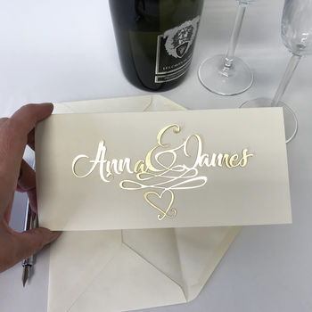 Personalised Entwined Names Wedding/Engagement Card, 5 of 12