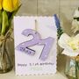 Personalised 21st Birthday Card Wooden Number Gift, thumbnail 4 of 4