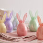Six Pastel Glass Bunny Egg Decorations, thumbnail 3 of 4