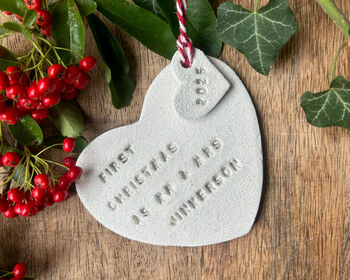 First Christmas As Mr And Mrs Christmas Decoration, 2 of 8