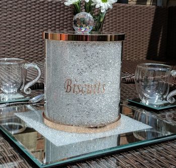 Biscuit Barrel Cookie Jar With Swarovski Crystals, 2 of 3