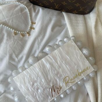 Pearl Personalised Bubble Ball Bridal Hen Party Clutch Bag, 2 of 5