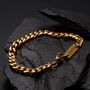 Gold Engravable 7mm Cuban Bracelet Unisex, thumbnail 6 of 12