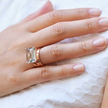 Rose Gold Vermeil Green Amethyst Pietra, 2 of 7