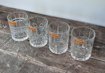 Set Of Four Crystal Whiskey Glasses, 2 of 7