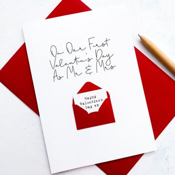 Personalised First Valentine's As Mr And Mrs Card, 2 of 4