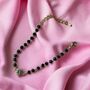 Black Crystal Beads Zircon Mangalsutra Nazar Bracelet, thumbnail 7 of 8